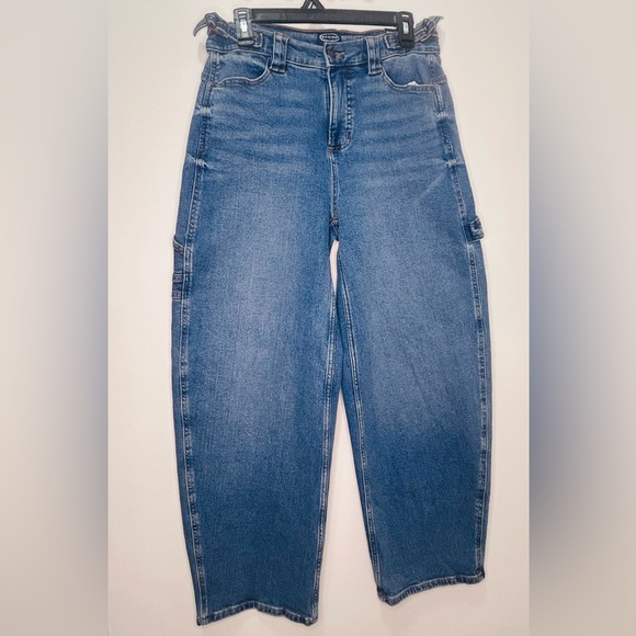 Stylish Blue Wide Leg Women's Jeans - Picture 3 of 8